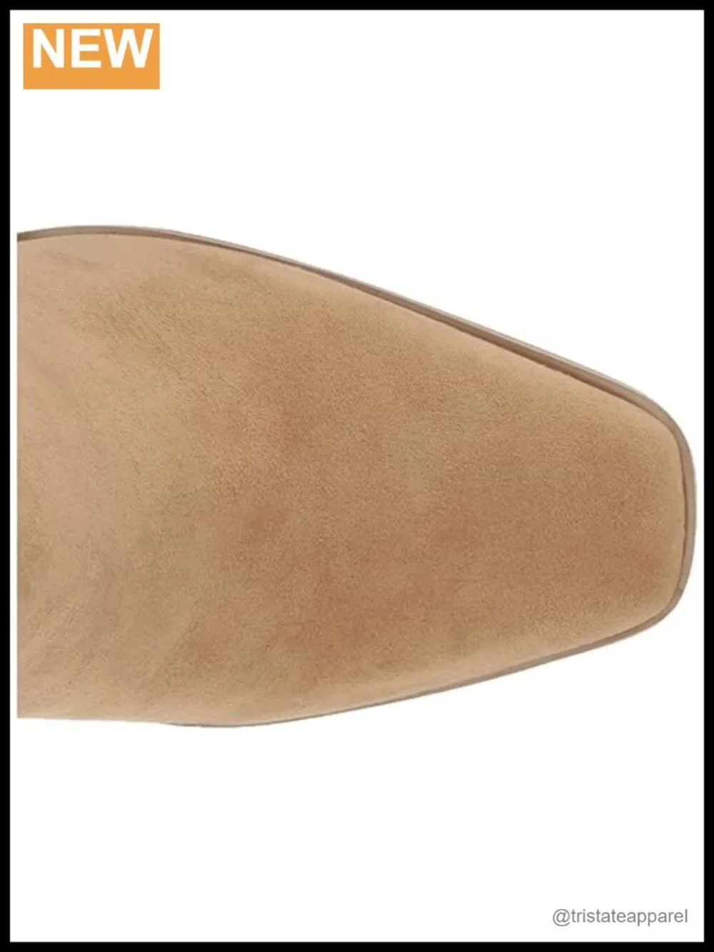 Faux Suede Over-the-Knee Boots Block Heel Almond Toe Equestrian Zip